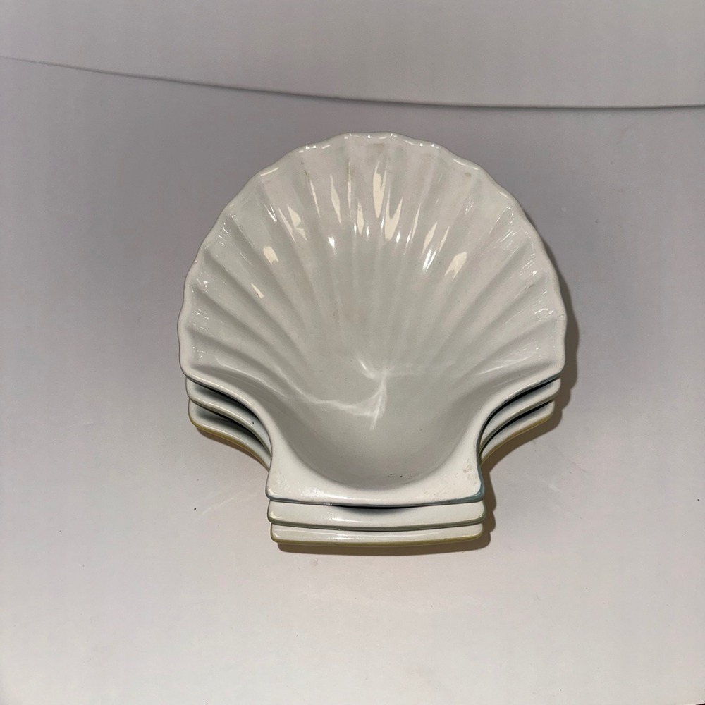 Set‎ of 3 WCL Shell Shaped Dishes Yellow Green Blue Dessert Appetizer Dip Bowls - Picture 2 of 5